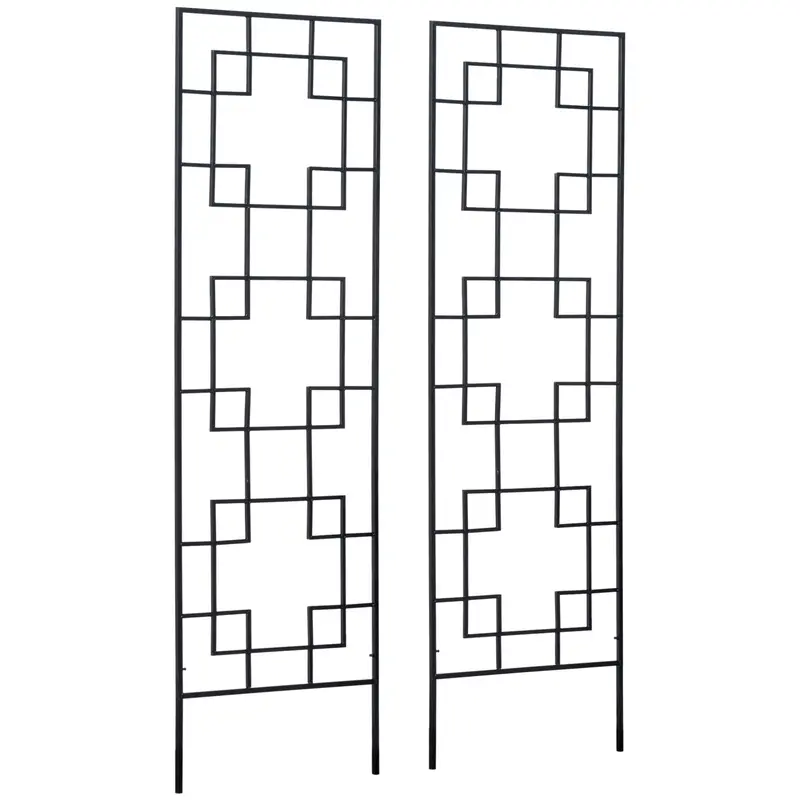 2-Pack 72" Metal Garden Trellis For Climbing Plants 1