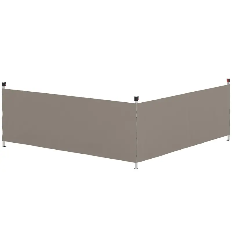 2-Pack Half Sidewalls For 10' X 10'/20' Canopy,Upf 30+ Uv-Resistant, Grey 1