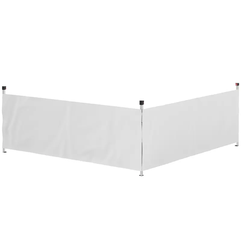 2-Pack Half Sidewalls For 10' X 10'/20' Canopy,Upf 30+ Uv-Resistant, White 1