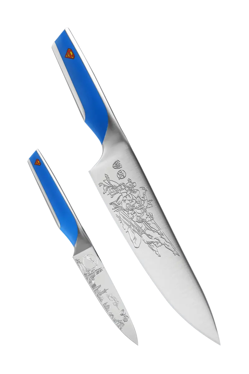 2 Piece Set | Superman™ Edition | 8" Chef's Knife & 3.75" Paring Knife | Dalstrong © 1