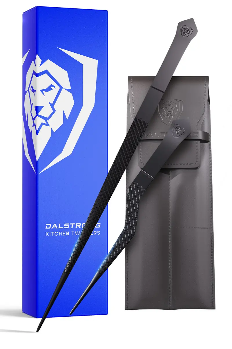 2 Piece Tweezers Set | 10" Straight + 6.5" Offset | Professional Plating Set | Dalstrong © 1