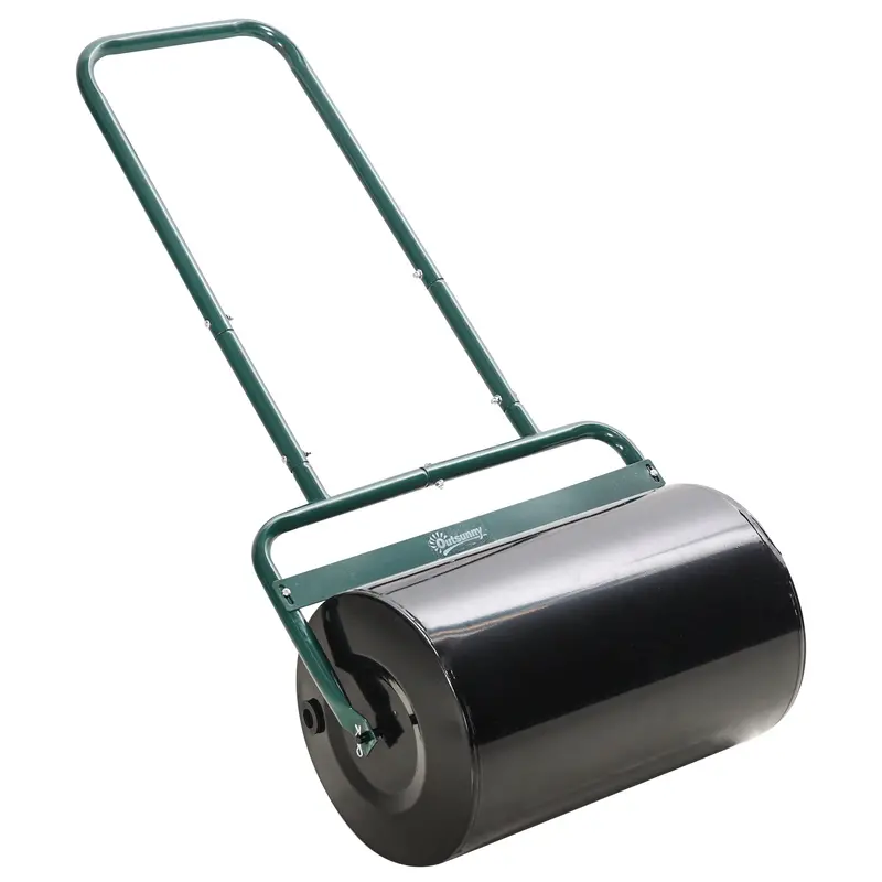 20" Heavy Duty Lawn Roller, Filled With 11 Gal Water/136 Lbs Sand, Green 1