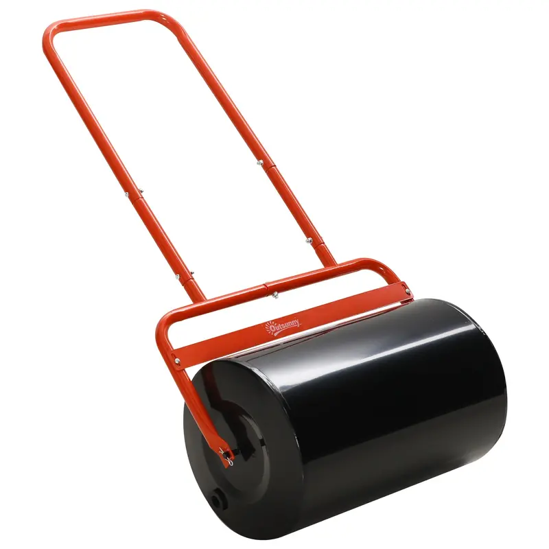 20" Heavy Duty Lawn Roller, Filled With 11 Gal Water/136 Lbs Sand, Red 1