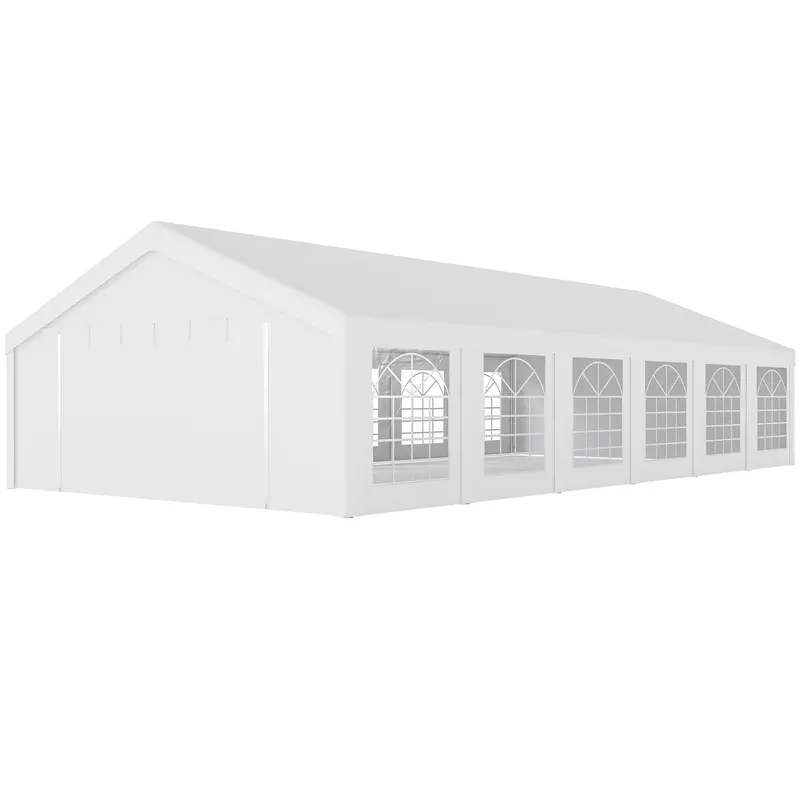 20' X 40' Heavy Duty Party Tent And Carport With 12 Sidewalls, White 1