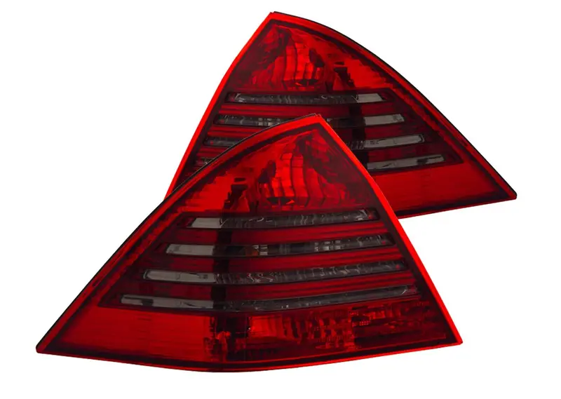 2000-2003 Mercedes Benz C Class W203 4Dr C230/C240/C320/C55/C32 / 2004 C-Class 6 Pin Socket Tail Lights Chromered/Smoke Lens 1