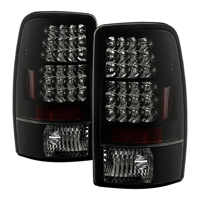 2000-2006 Chevy Suburban/Tahoe 1500/2500 / Gmc Yukon/Yukon Xl / 2001-2006 Gmc Yukon Denali/Denali Xl ( Lift Gate Style Only ) Led Tail Lights - Black Smoke 1