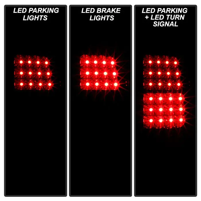 2000-2006 Chevy Suburban/Tahoe 1500/2500 / Gmc Yukon/Yukon Xl / 2001-2006 Gmc Yukon Denali/Denali Xl ( Lift Gate Style Only ) Led Tail Lights - Black Smoke 2
