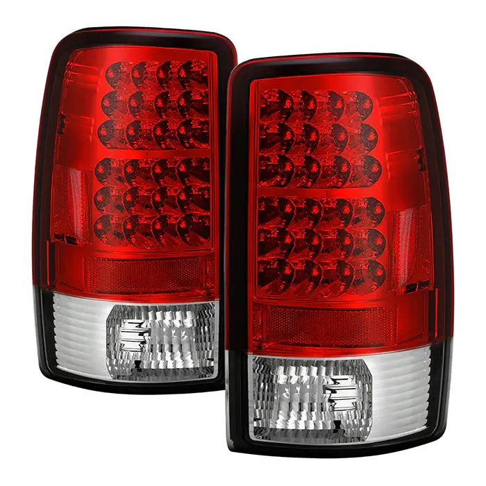 2000-2006 Chevy Suburban/Tahoe 1500/2500 / Gmc Yukon/Yukon Xl / 2001-2006 Gmc Yukon Denali/Denali Xl ( Lift Gate Style Only ) Led Tail Lights - Red Clear 1