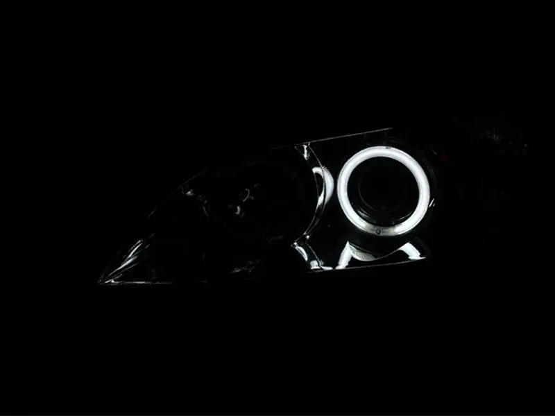 2004-2008 Mazda 3, 4Dr Projector Headlights Chrome W/ Rx Halo 2