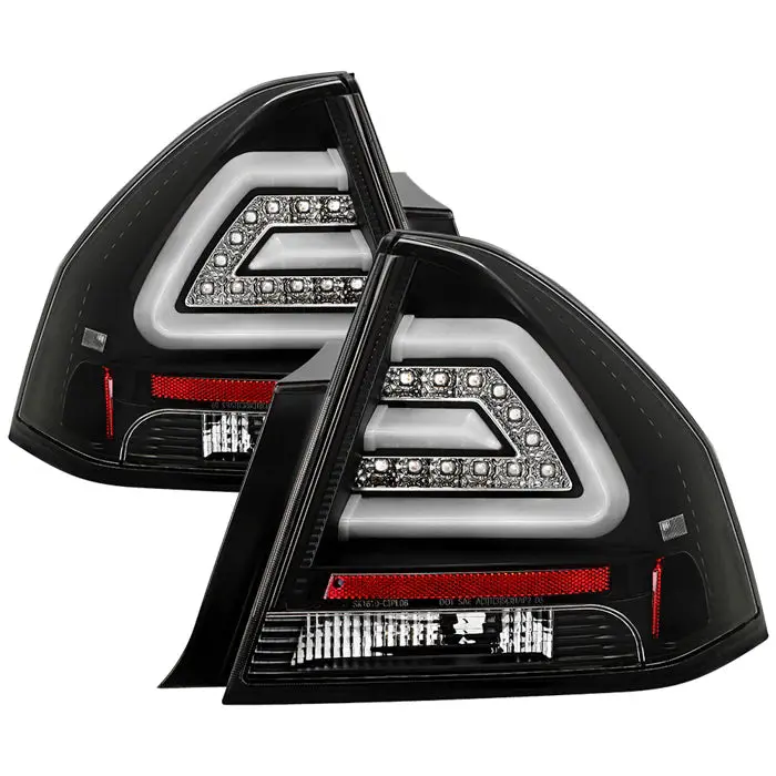2006-2013 Chevy Impala / 2014-2016 Impala Limited Led Tail Lights - Black 1