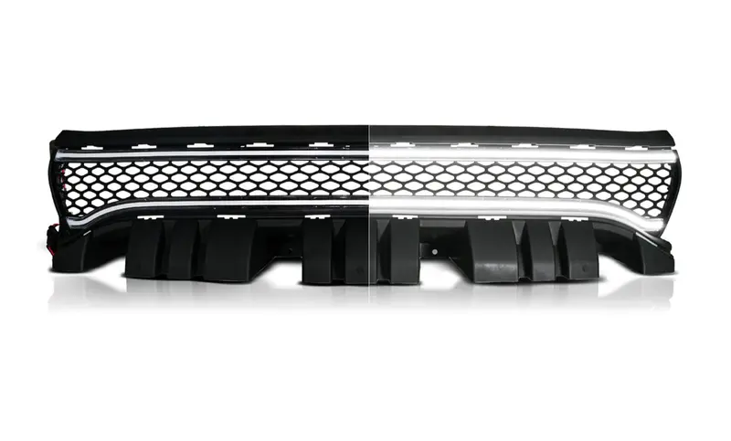 2015-2023 Dodge Charger Nexum Series Black Led Grille W/ Ignition Initiation Feature & Running Light Bar 1
