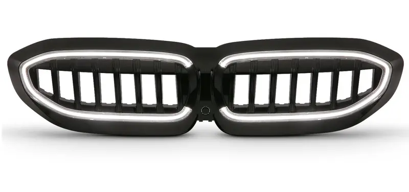 2019-2022 Bmw 3 Series Nexum Series Black Led Grille W/ Ignition Initiation Feature & Running Light Bar 1