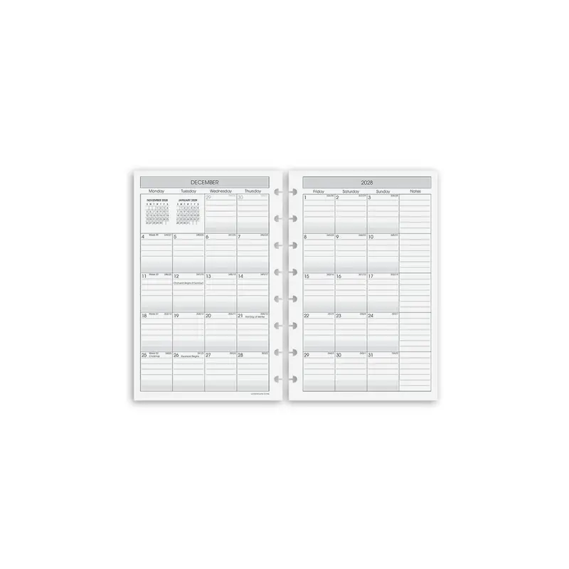 2027-2028 Circa 2-Year Monthly Agenda Discbound Refill 1