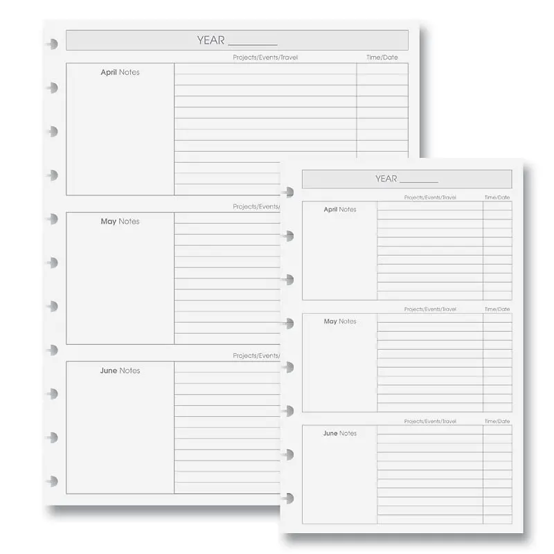 2027 Circa Sunday Start Weekly Agenda Refill, Vertical 1