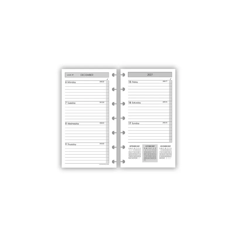 2027 Special Request Circa Weekly Agenda Refill 2