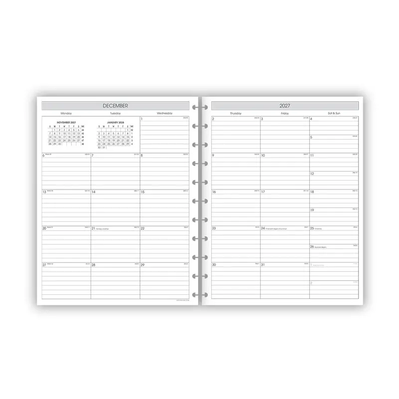 2027 Special Request Circa Weekly Agenda Refill 6