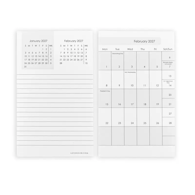 2027 Weekly And Monthly 3 X 5 Calendar Cards (Set Of 76) 2