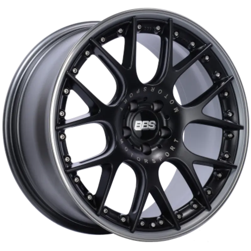 20X10.5 Bbs Ch-Rii 5X120 Et35 Satin Black Center Platinum Lip Ss Rim Prot Wheel 1