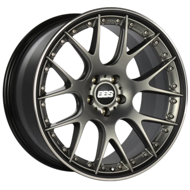 20X10.5 Bbs Ch-Rii 5X120 Et35 Satin Platinum Center Black Lip Ss Rim Prot Wheel 1