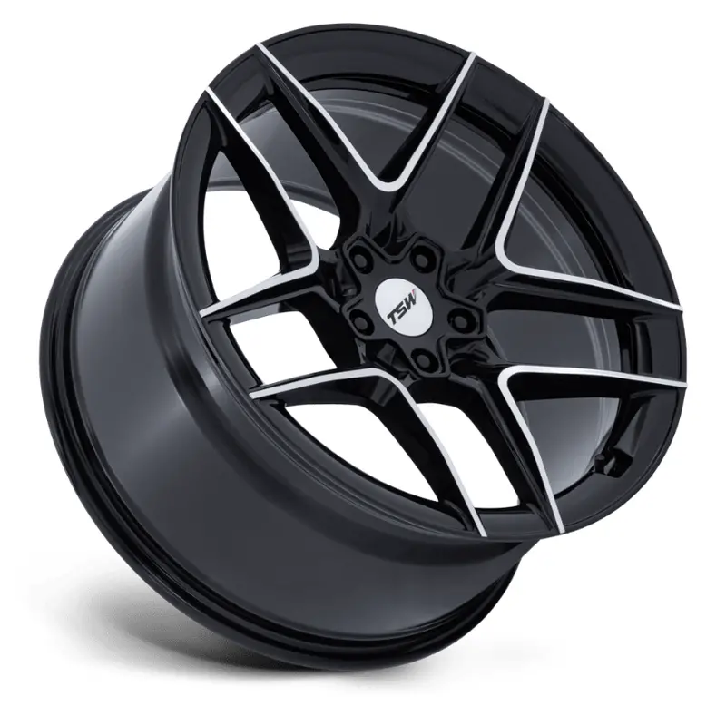 20X10.5 Tsw Slipstream Gloss Black W/ Machined Face 2