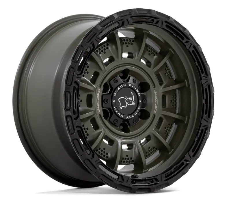 20X10 Black Rhino Legion Olive Drab Green W/ Black Lip 1
