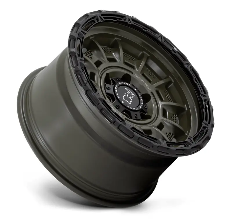 20X10 Black Rhino Legion Olive Drab Green W/ Black Lip 2