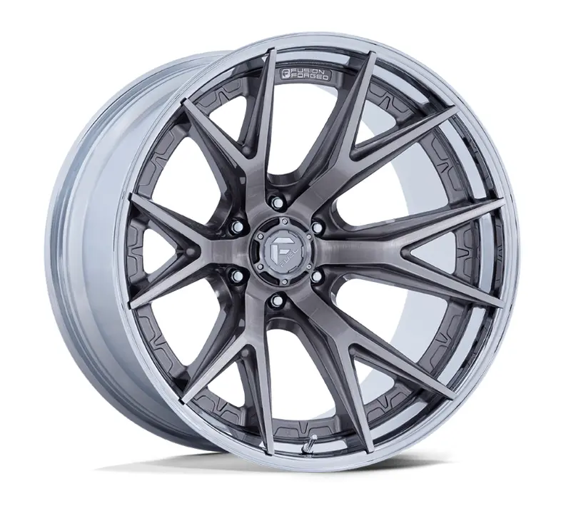 20X10 Fuel Catalyst Platinum W/ Chrome Lip 1