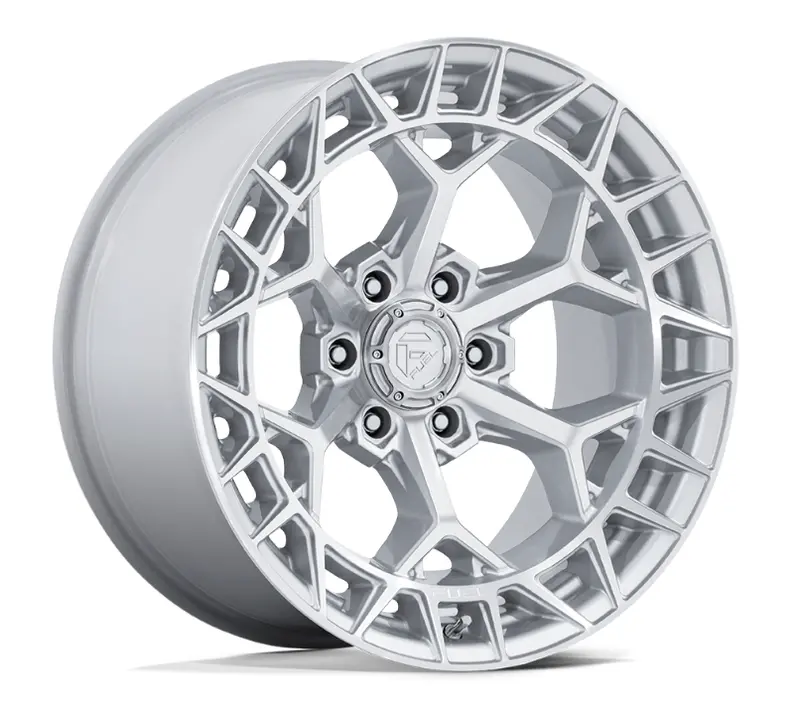 20X10 Fuel Charger Fc873 Gloss Silver W/Machined Face 1