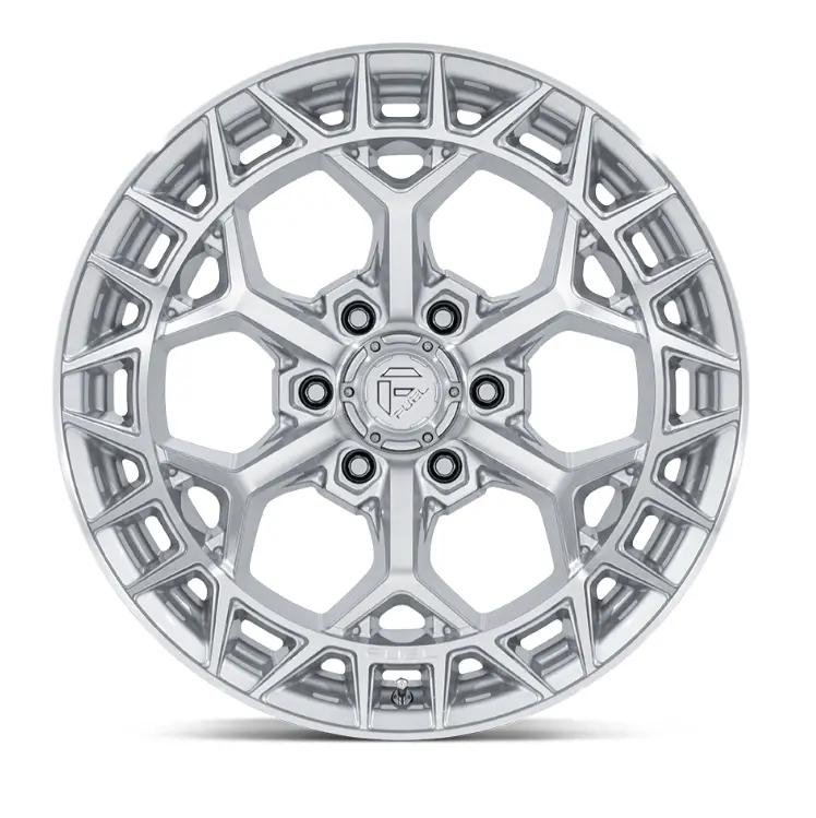 20X9.0 Fuel Charger Fc873 Gloss Silver W/Machined Face 3