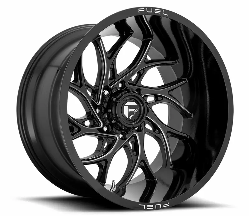 20X9.0 Fuel Runner D741 Gloss Black Milled 1