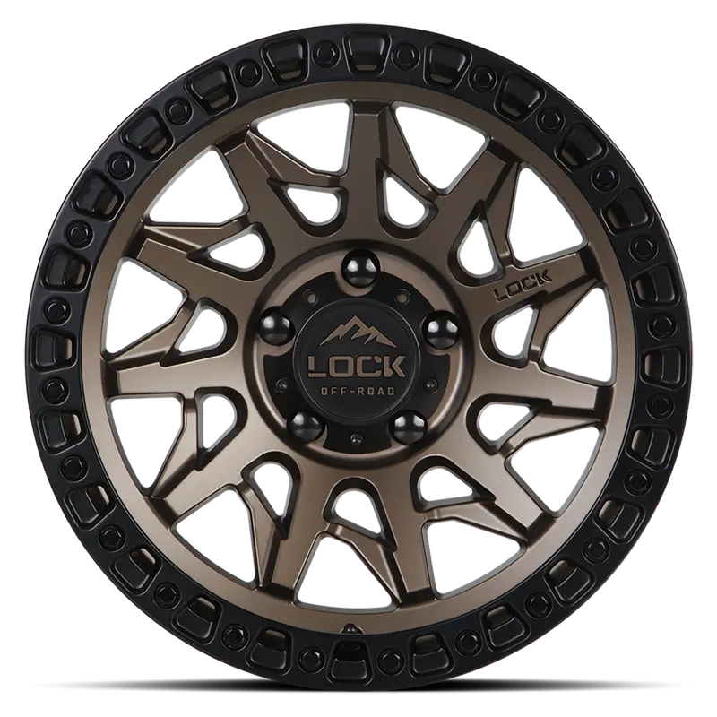 20X9.0 Lock Off-Road Lunatic Matte Bronze W/ Matte Black Ring 3