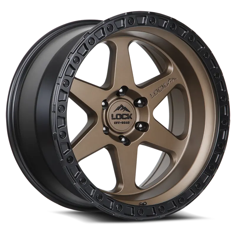 20X9.0 Lock Off-Road Olympus Matte Desert Bronze W/ Matte Black Ring 1
