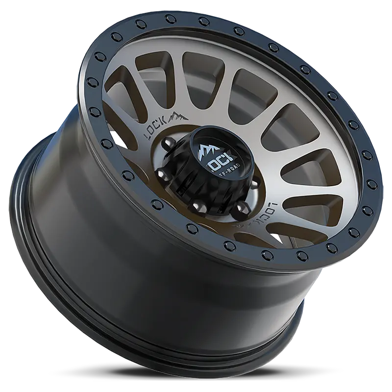 20X9.0 Lock Off-Road Yosemite Matte Grey W/ Matte Black Ring 2