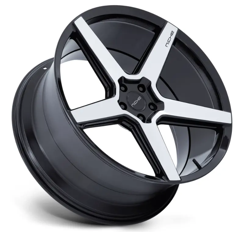 20X9.0 Niche Nc283 Modena Gloss Black W/ Machined Face 2