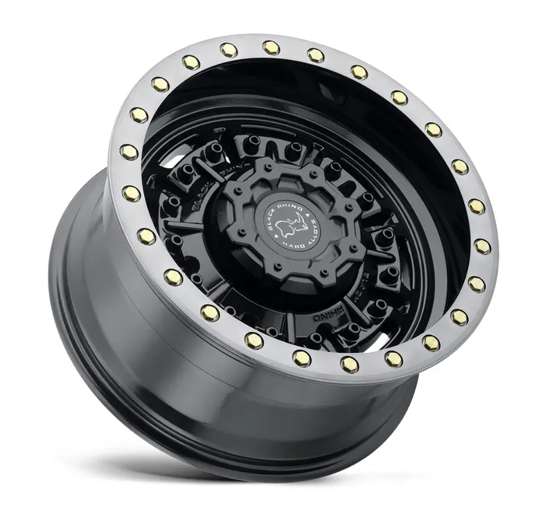 20X9.5 Black Rhino Abrams Gloss Gun Black W/Machined Dark Tint 2