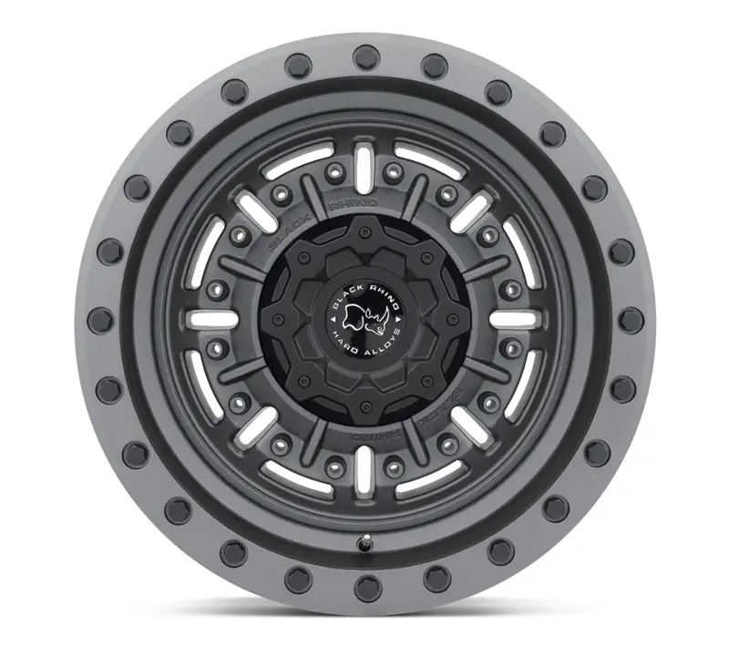 20X9.5 Black Rhino Abrams Textured Matte Gunmetal 3