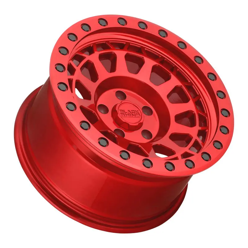 20X9.5 Black Rhino Primm Candy Red W/Black Bolts 2