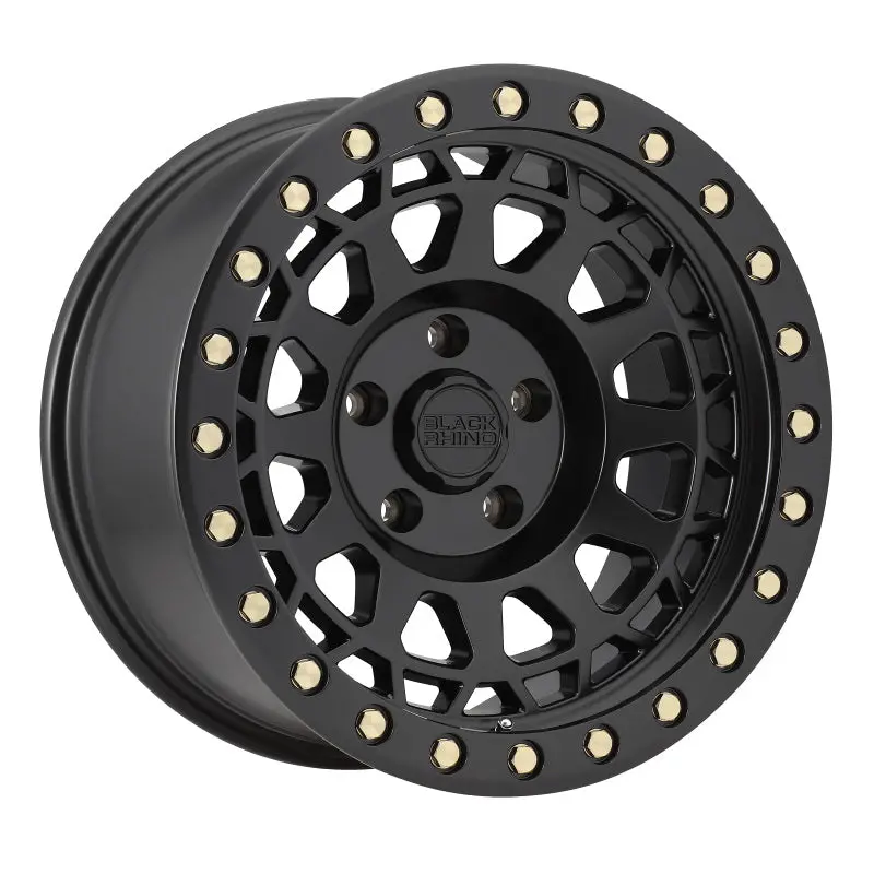 20X9.5 Black Rhino Primm  Matte Black W/Brass Bolts 1