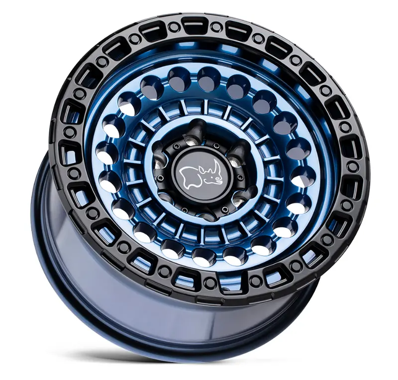 20X9.5 Black Rhino Sentinel Cobalt Blue W/ Black Ring 2