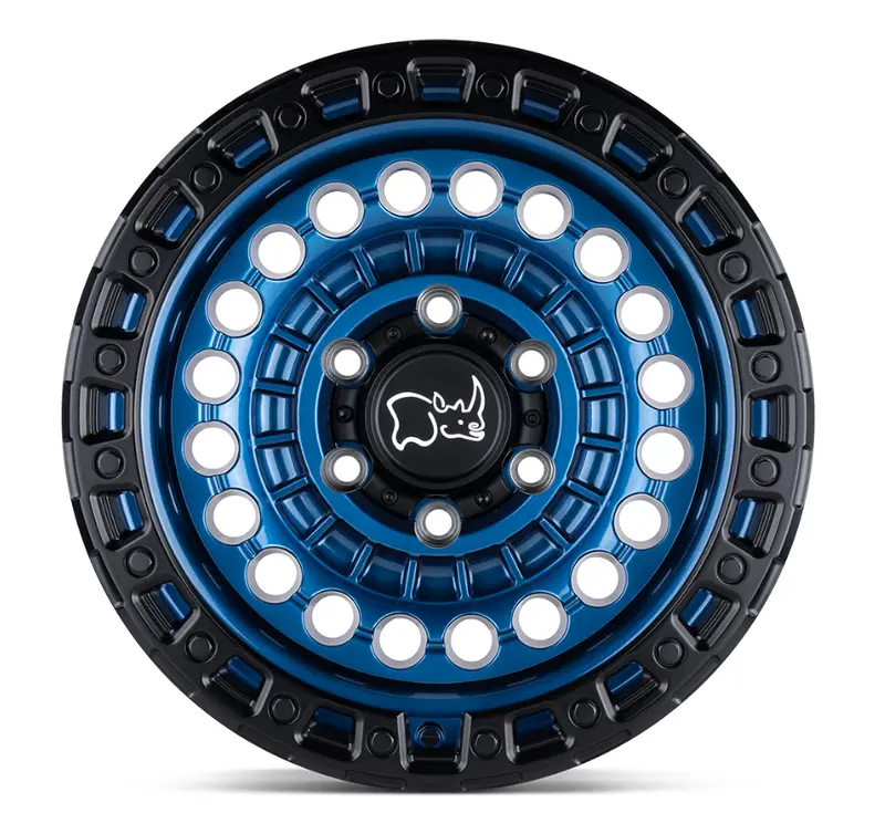 20X9.5 Black Rhino Sentinel Cobalt Blue W/ Black Ring 3