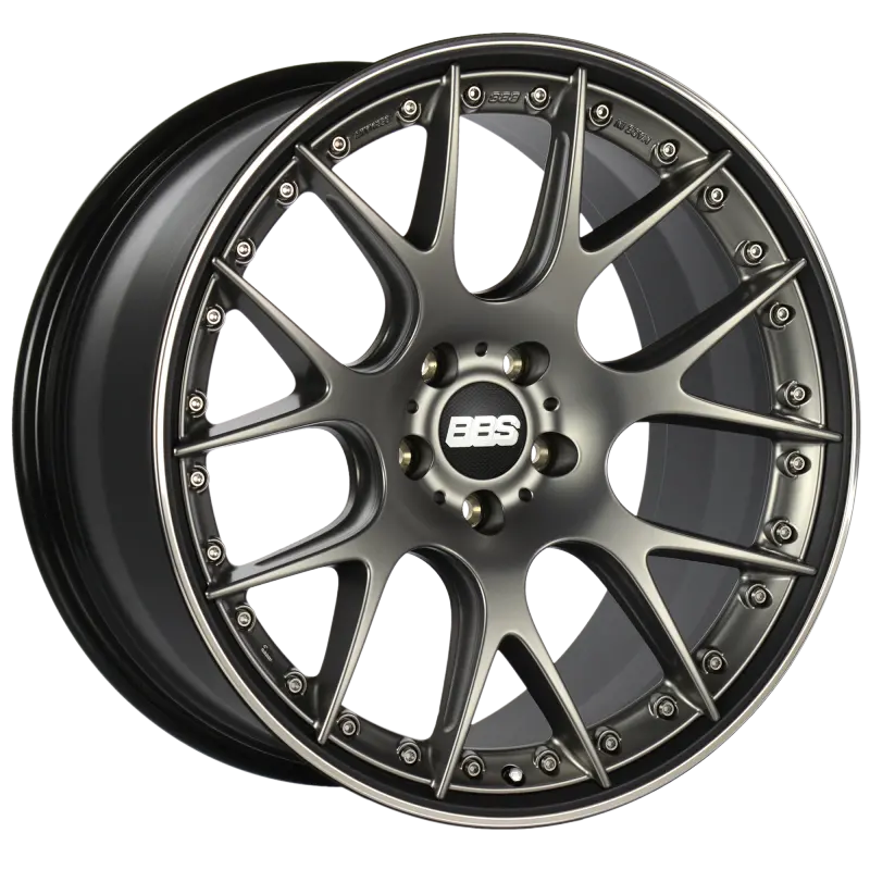 21X10.5 Bbs Ch-Rii 5X112 Et17 Satin Platinum Center Black Lip Ss Rim Prot Wheel 1