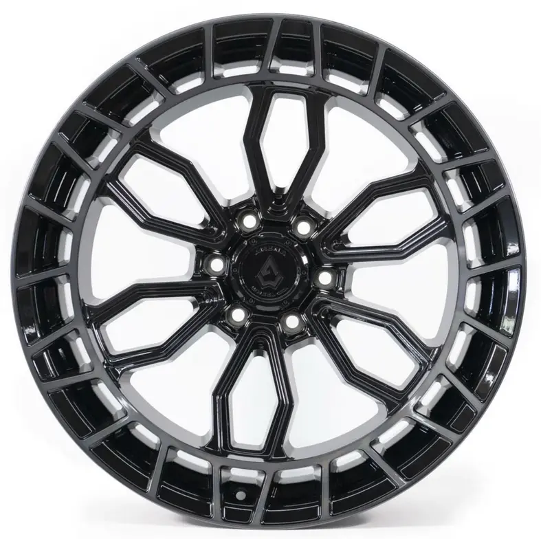 22X10 Arena Recon Glossy Black Center W/ Machined Ddt Lip 2