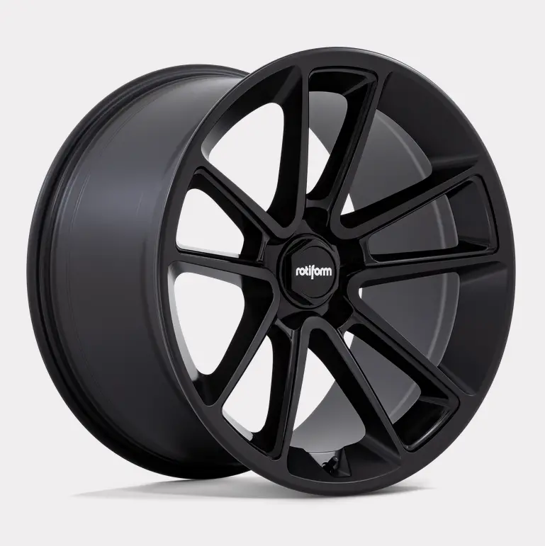 22X12 Rotiform Btl Matte Black W/ Black Cap 1