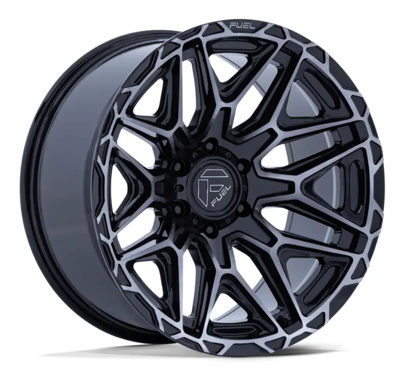 22X9.0 Fuel Injector Fc885 Gloss Black Machined Face W/ Dark Tint 1