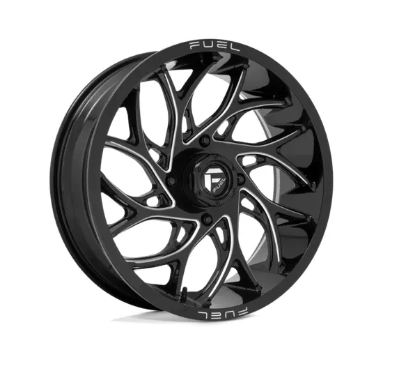 24X7.0 Fuel Runner D741 Gloss Black Miled 1