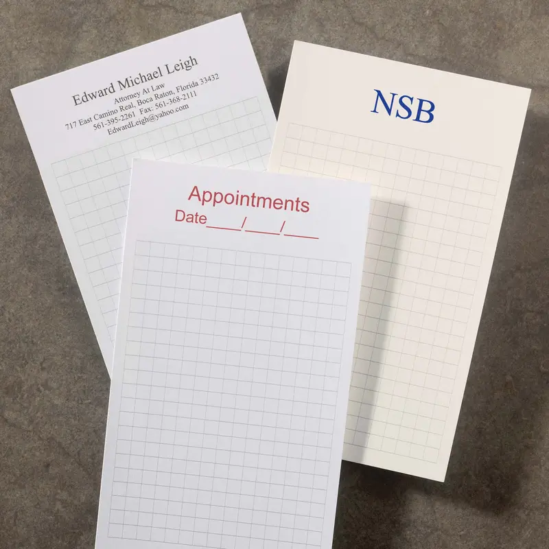 250 Personalized 3 X 5 Cards, Vertical Grid 1