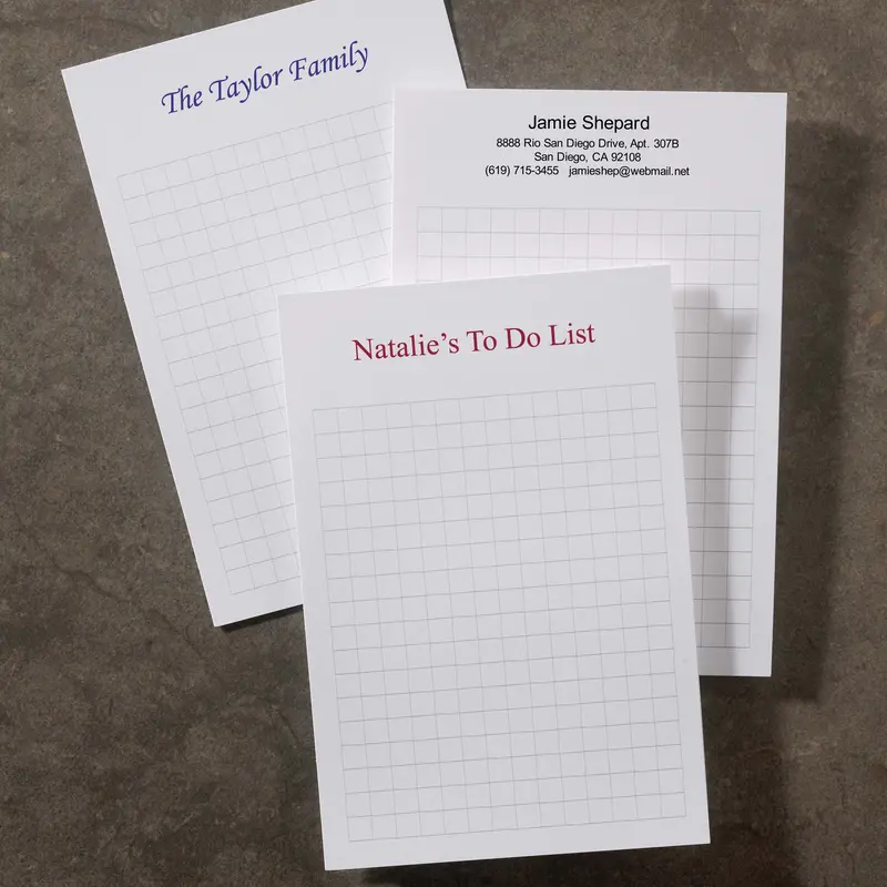250 Personalized 4 X 6 Cards, Vertical Grid 1
