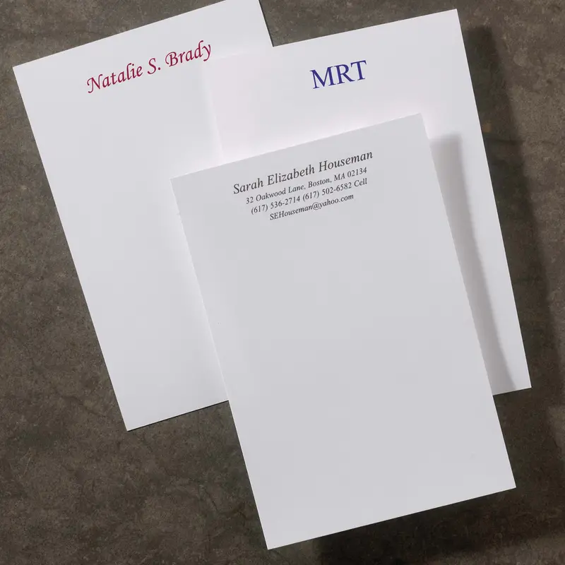 250 Personalized 4 X 6 Cards, Vertical Plain 1