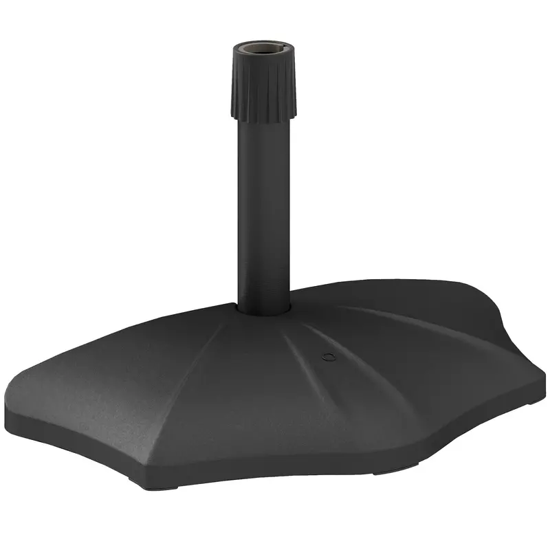 26Lb Concrete Half Umbrella Stand For 1.5"/1.9" Poles, Black 1