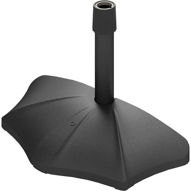 26Lb Concrete Half Umbrella Stand For 1.5"/1.9" Poles, Black 2